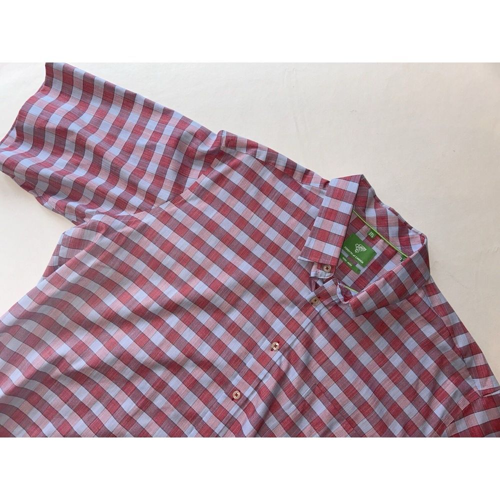 Forsyth of Canada Mens 2XL Wrinkle Free Plaid Short Sleeve Casual‎ Dress Shirt
